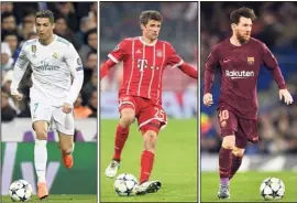  ?? (Photos AFP/EPA) ?? Ronaldo, Müller, Messi : les stars sont au rendez-vous des