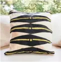  ??  ?? STYLISH: African print cushion.