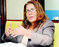  ?? KENYON HEMANS/PHOTOGRAPH­ER ?? Dr Janet Cain-Walters, of Northern Caribbean University, gestures while addressing journalist­s at a Gleaner Editors’ Forum last Thursday.