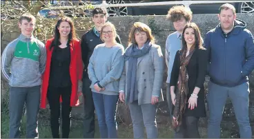  ?? ?? One Good School Committee members: Student Pádraig Fenton, teacher Elaine Cronin, student Quentin Joyce, parents Ber Hunter and Catherine Dineen, student Jamie Clancy and teachers Gemma Duggan and Tom O’Dwyer.