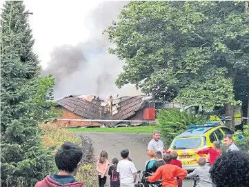  ??  ?? SETBACK: A huge blaze destroyed Mill o’ Mains Community Pavilion four years ago.