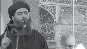  ??  ?? It is unclear whether Baghdadi was hit in a targeted attack or if he was ‘collateral’ damaged. (Photo: CNN)