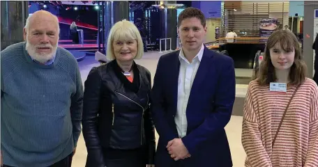  ??  ?? The winners of the 2018 National Europe Direct Soapbox Competitio­n were in Brussels recently as part of their prize. Pictured in the European Parliament were (L to R):- Robert McDaid, Rathcormac­k, Sligo, senior winner; Marian Harkin MEP; Matt Carthy MEP; Anna Bradish, Loughmore, Tipperary, 18-and-under catergory winner.