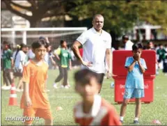  ?? FFC ?? Former Manchester United defender Wes Brown attends the launching in Siem Reap on January 17.