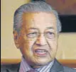  ?? AFP ?? Mahathir Mohamad
