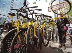  ?? REUTERS PIC ?? Chinese bike-sharing firm Ofo says it has roughly 200 million users globally and is operating in 21 countries.