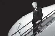  ?? SUSAN WALSH AP file ?? President Joe Biden exits of Air Force One on June 2.
Vice President Kamala Harris announces nearly $2 billion in commitment­s, aimed at using the private sector to create jobs that foster economic growth, 10A