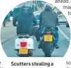  ??  ?? Scutters stealing a sportsbike in London