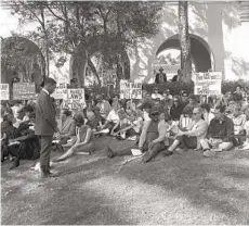  ?? SAN DIEGO HISTORY CENTER PHOTOS ?? A rally in Balboa Park after a 24-hour fast to memorializ­e James Reeb.