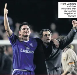  ??  ?? Frank Lampard and Jose Mourinho won six trophies together at Chelsea