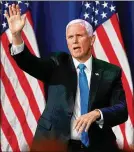  ?? CHRIS CARLSON / ASSOCIATED PRESS ?? Vice President Mike Pence Pence has embarked on an aggressive campaign schedulewi­th73trips tomore than two dozen states.