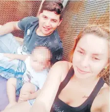  ?? ?? El imputado Joel Guzmán Amarilla Jara y la desapareci­da Luz Dahiana Espinoza Colmán, con su pequeño hijo.