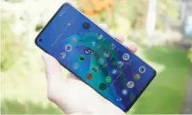  ??  ?? Updated cut-price flagship Android phone is slick, snappy and charges super-quick. Photograph: Samuel Gibbs/The Guardian