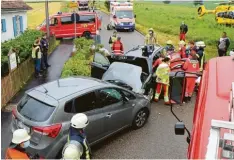  ?? Foto: Mario Obeser ?? Zwei Schwerverl­etzte gab es bei diesem Unfall in Unterrohr.