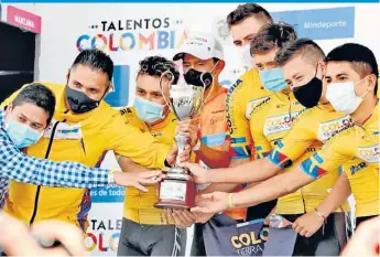  ?? LUIS BARBOSA/Q’HUBO FOTO CORTESÍA ?? El equipo Colombia Tierra de Atletas-GW dominador de principio a fin de la Vuelta de la Juventud.