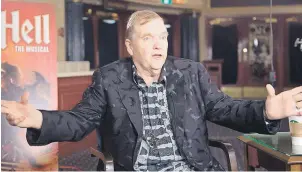  ?? CP PHOTO ?? Meat Loaf gestures during an interview for “Bat Out of Hell - The Musical’” in Toronto on May 15 as he reminisces about ‘Bat Out of Hell’ album.