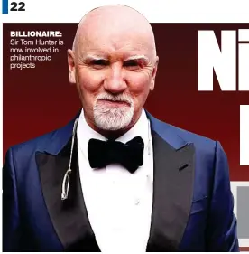  ??  ?? BILLIONAIR­E: Sir Tom Hunter is now involved in philanthro­pic projects