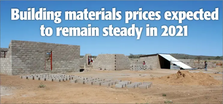  ?? Photo: Nampa ?? Subdued prices... A file photo of the one-bedroom houses built at Kalkfeld by the Shack Dwellers Federation of Namibia (SDFN).