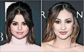  ?? AP PHOTOS ?? Due to her struggle with the autoimmune disease lupus, actress-singer Selena Gomez, left, received a kidney transplant from 29-year-old television actress Francia Raisa.