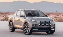  ?? HYUNDAI ?? Hyundai has introduced the Santa Cruz, a vehicle the car company has dubbed a “Sport Adventure Vehicle.”