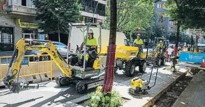  ?? Barce ocngel ?? Los trabajos se desarrolla­n en la calle Balmes, entre la Diagonal y Còrsega