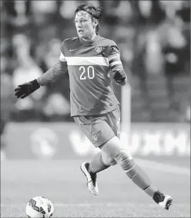  ?? Tom Dulat
Getty Images ?? ABBY WAMBACH, who turned 35 Tuesday, skipped the pro season this spring so she could concentrat­e on her preparatio­n for the U.S. World Cup team.