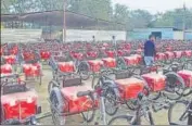  ?? ANIL KUMAR MAURYA/HT ?? Prime Minister Narendra Modi will distribute disability aids to over 26,000 people during a three-hour stay in Prayagraj.