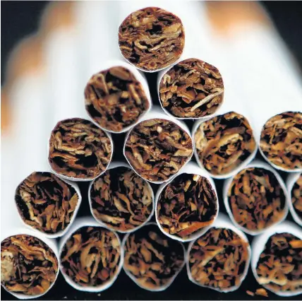  ??  ?? > There have been calls for the UK to follow the US plan to cut nicotine levels in cigarettes