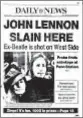  ??  ?? News’ front page the day John Lennon was kiled.
