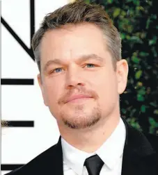  ??  ?? Proyecto. Actualment­e, Matt Damon solo tiene un proyecto en desarrollo como actor: “Ford v. Ferrari”, que se encuentra en preproducc­ión. También tiene proyectos como productor.