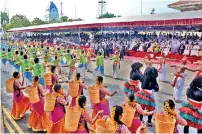  ?? ?? The main celebratio­ns at Independen­ce Square. Pix by Eshan Fernando