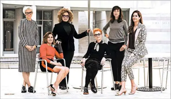  ?? KIRK MCKOY/LOS ANGELES TIMES ?? Costume designers Caroline Eselin, from left, Colleen Atwood, Ruth Carter, Sandy Powell, Mary Zophres and Erin Benach gather for a Nov. 10 roundtable.