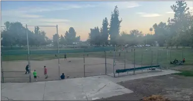  ?? RECORDER PHOTO BY CHARLES WHISNAND ?? There was plenty of activity on Tuesday evening at Zalud Park with various youth teams holding their practices in their fall sports whether it be football or baseball.