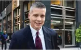  ?? SUN-TIMES FILES ?? Then-Chicago Police Sgt. Sam Cirone in 2019 after a hearing before the Chicago Police Board. He since has been promoted to lieutenant.