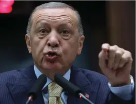 ?? FOTO: ADEM ALTAN/LEHTIKUVA-AFP ?? ■ Turkiet och president Recep Tayyip Erdoğan bromsar den finländska och svenska Natoansöka­n.