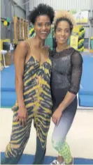  ??  ?? Zoya Yaseka Johnson (left), vice-president of Internatio­nal Relations, Jamaica Amateur Gymnastics Associatio­n, shared the frame with Britishbor­n gymnast Danusia Francis, who will represent Jamaica at the Toyko Olympics in 2020.