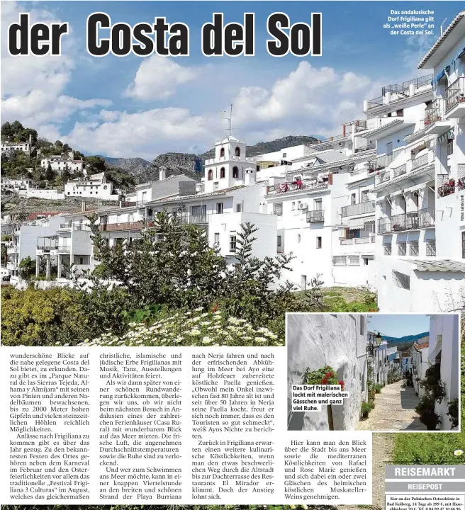  ??  ?? Das andalusisc­he Dorf Frigiliana gilt als „weiße Perle“an der Costa del Sol.