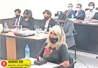  ??  ?? La fiscala Casse Giménez declaró el martes en el juicio oral por el caso de los audios filtrados.