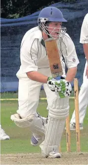  ??  ?? Kyle Saddington hit an unbeaten 62 for Loughborou­gh Town but it was not enough to prevent a Rothley win.