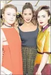  ?? Donato Sardella Getty Images ?? ACTRESSES all in a row: Lorraine Nicholson, from left, Lorenza Izzo and Lily Collins.