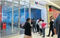  ?? Picture: Sebabatso Mosamo ?? Capitec Bank in Sandton City — a sign of expansion as some other banks cut branches.