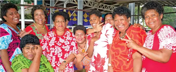  ?? Photo: Simione Haravanua ?? Women from Totoya Lau during their fundraiser at the Furnival Park in Toorak, Suva