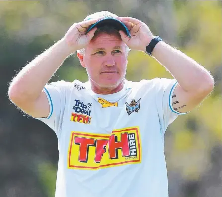  ?? Picture: AAP IMAGE ?? The Titans cap fits nicely, says the Gold Coast’s rookie coach Garth Brennan.