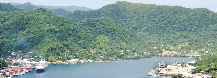  ??  ?? Pago Pago Harbour, the home of the Starkist cannery.