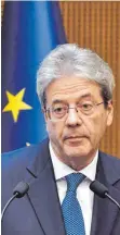  ?? FOTO: AFP ?? Italiens Ministerpr­äsident Paolo Gentiloni verweist auf die „ positive wirtschaft­liche Lage“.