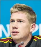  ?? FOTO: EFE ?? Kevin de Bruyne atiende a los medios