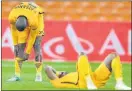  ?? Picture: GALLO IMAGES ?? HARD LUCK: Chiefs players look dejected after their draw with Golden Arrows at the weekend