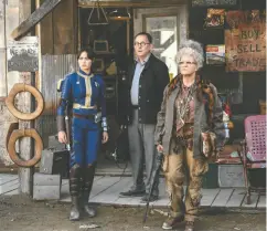  ?? PRIME VIDEO ?? Fallout, starring Ella Purnell, left, Michael Emerson and
Dale Dickey, is based on the video game series.