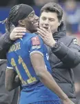  ?? ?? Pochettino greets Madueke