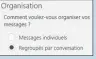  ??  ?? Il est possible de regrouper les courriels relatifs à une même conversati­on.